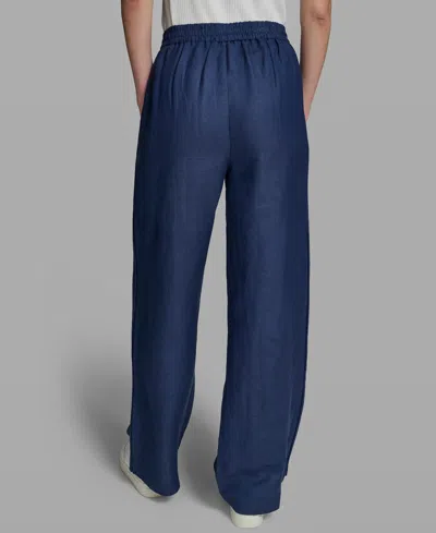 Karl Lagerfeld Petite Pull-on Pants In Blue