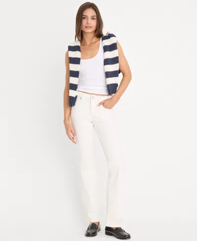 Good American Womens White001 Vintage Straight-leg Ankle Denim Jeans
