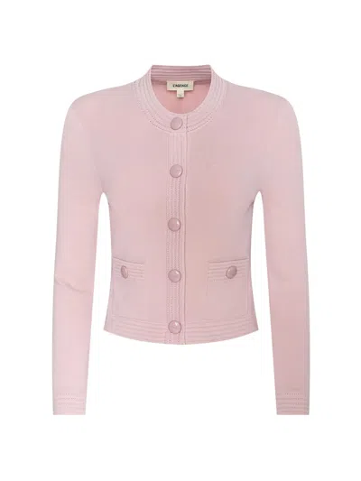 L'agence Patsy Cropped Cardigan In Pink