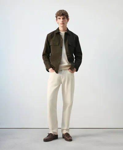 Mango Cotton Overshirt In Multi