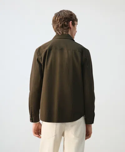 Mango Cotton Overshirt In Multi