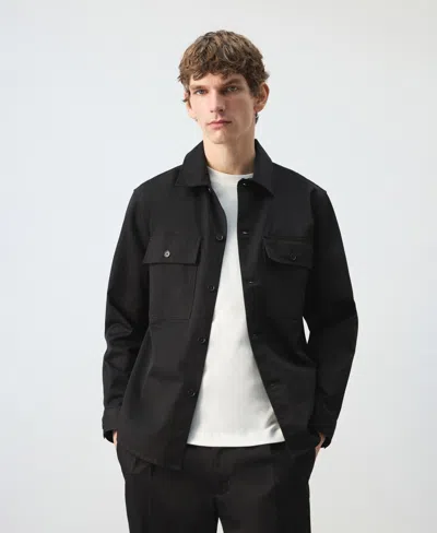 Mango Cotton Overshirt In Multi