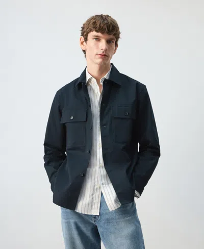 Mango Cotton Overshirt In Multi