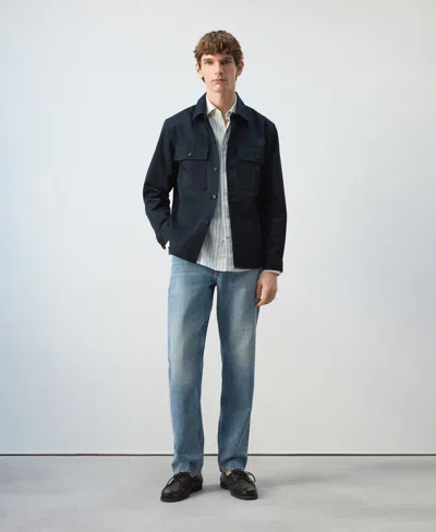 Mango Cotton Overshirt In Multi