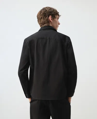 Mango Cotton Overshirt In Multi