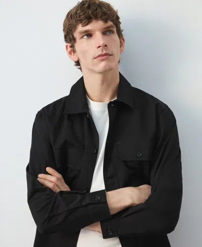 Mango Cotton Overshirt In Multi