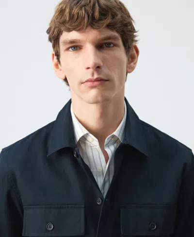 Mango Cotton Overshirt In Multi