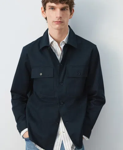 Mango Cotton Overshirt In Multi