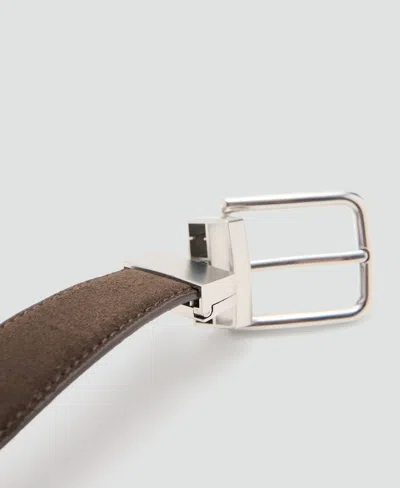 Mango Leather Belt In Brown