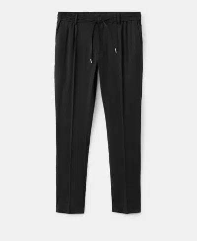 Mango Men's Drawstring Slim-fit Pants In Black
