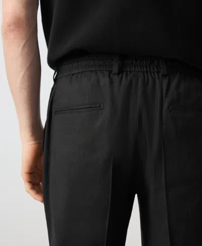 Mango Men's Drawstring Slim-fit Pants In Black