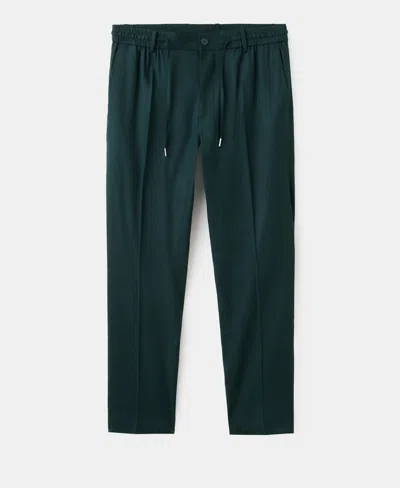 Mango Men's Drawstring Slim-fit Pants In Gray