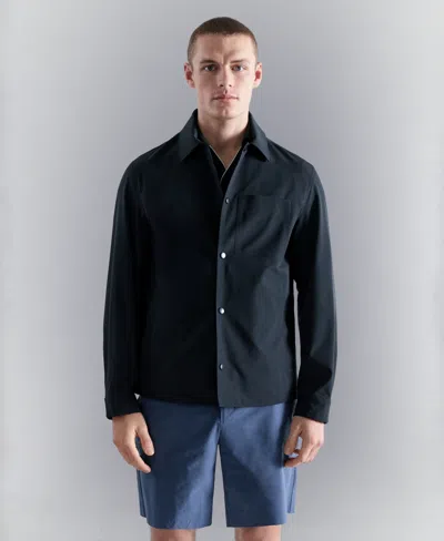 Mango Water Repellent Jacket In Blue