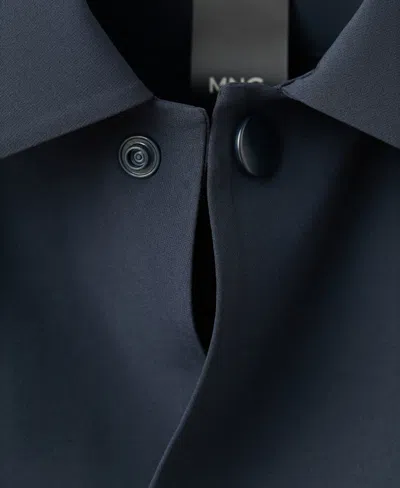 Mango Water Repellent Jacket In Blue