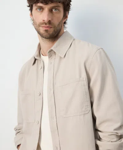 Mango Men's Pockets Overshirt In Brown