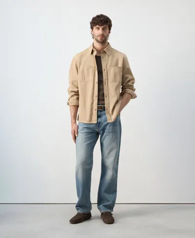 Mango Men's Pockets Overshirt In Brown