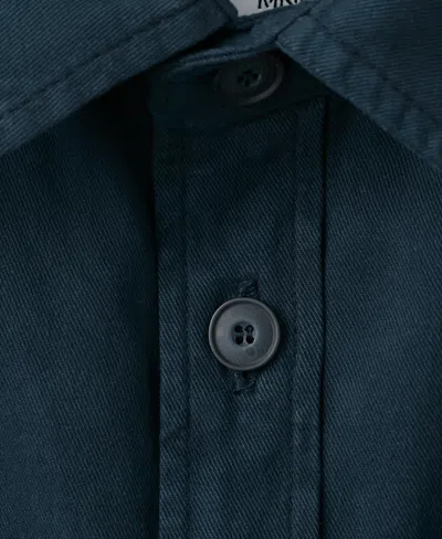Mango Men's Pockets Overshirt In Blue