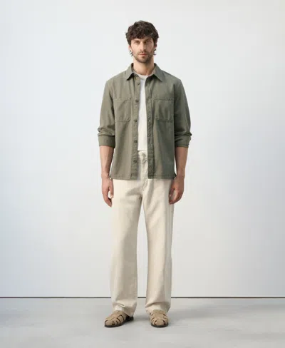 Mango Men's Pockets Overshirt In Brown