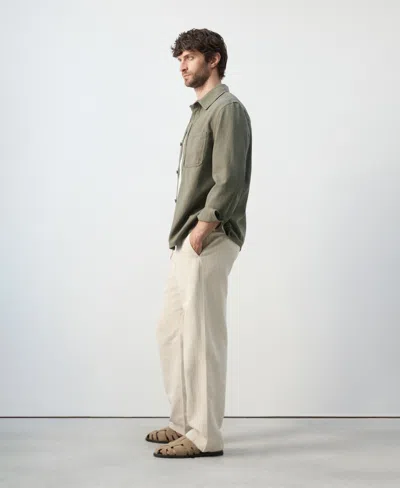 Mango Men's Pockets Overshirt In Brown