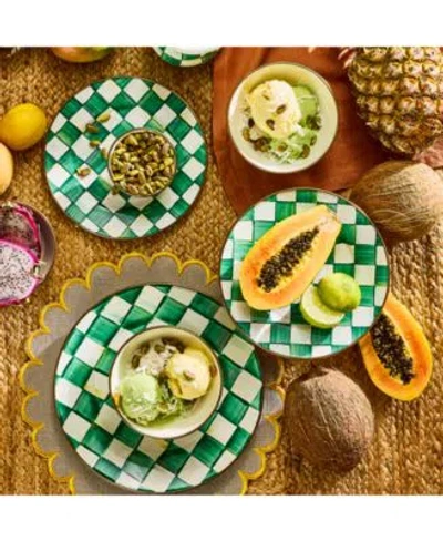 Mackenzie-childs Mackenzie Childs Emerald Check Dinnerware Serveware Collection In Multi