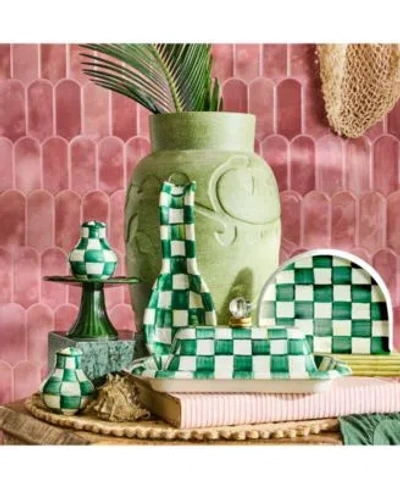 Mackenzie-childs Mackenzie Childs Emerald Check Dinnerware Serveware Collection In Multi