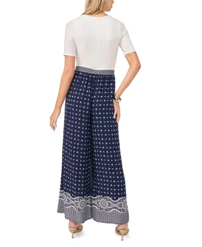 Vince Camuto Wide Leg Pull On Pants In Brown
