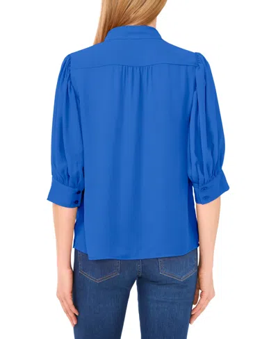 Cece Women's 3/4-sleeve Collared Button Down Top In Multi