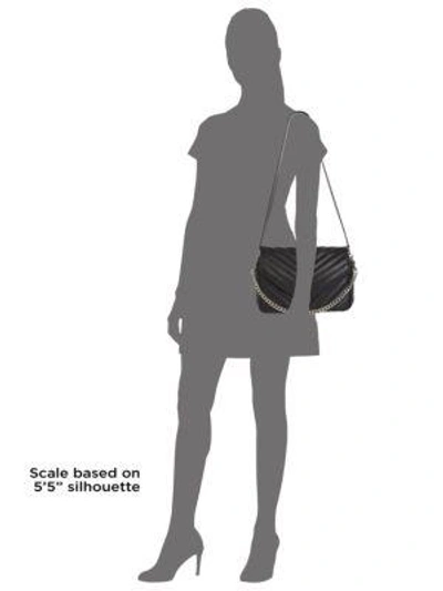 Shop Saint Laurent Large Slouchy Monogram Quilted Leather Shoulder Bag In Black