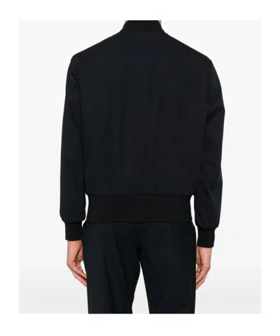 Lardini Zip-front Bomber Jacket In Black