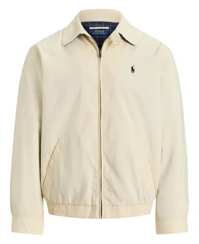 Polo Ralph Lauren Mens Khaki Uniform Bi-swing Brand-embroidered Regular-fit Woven Windbreaker Jacket Xxl In Gray