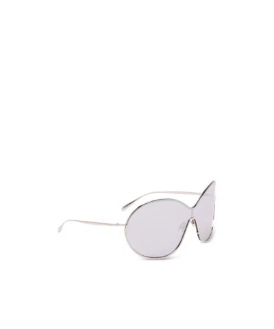 Alaïa Oversized Shield Frame Sunglasses In Silver