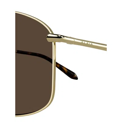 Alaïa Aviator-frame Sunglasses In Brown