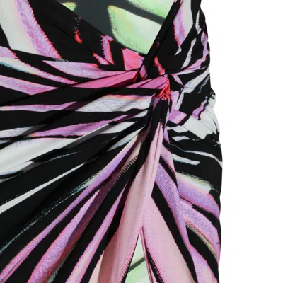 Roberto Cavalli Ray Of Sea Butterfly-print Knot-detail Sarong In Black