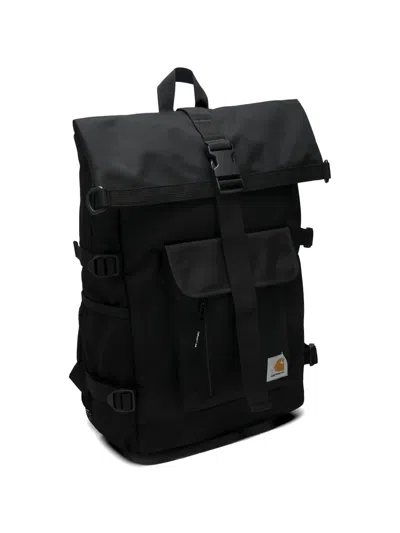 Carhartt Philis Logo-patch Backpack In Black