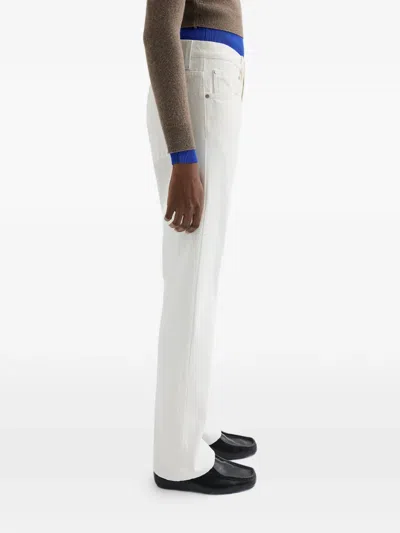 Jil Sander Flared Jeans In White