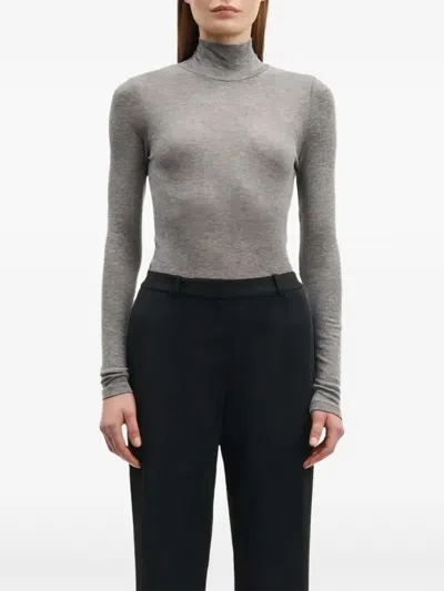 Samsoe & Samsoe Sadou Long-sleeve T-shirt In Gray