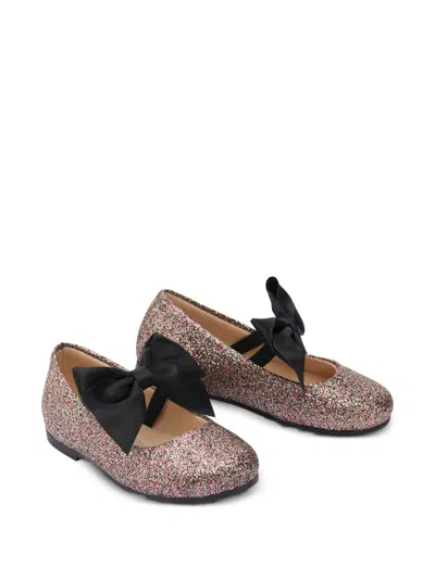 Banblu Glitter Bow Ballet Flats In Multi