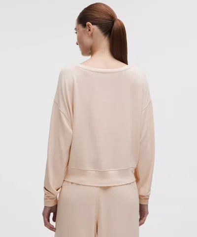 Lululemon Becalm Scoop-neck Pullover In Neutral