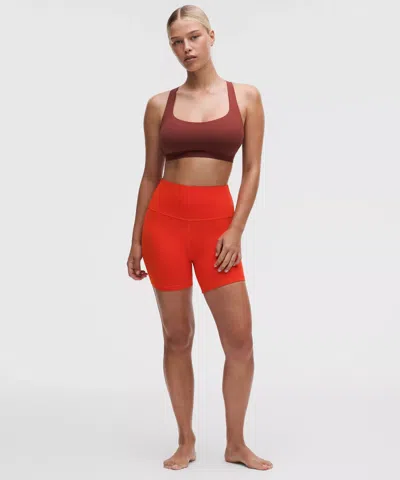 Lululemon Womens Cherry Ember Align High-rise Gym Shorts In Red