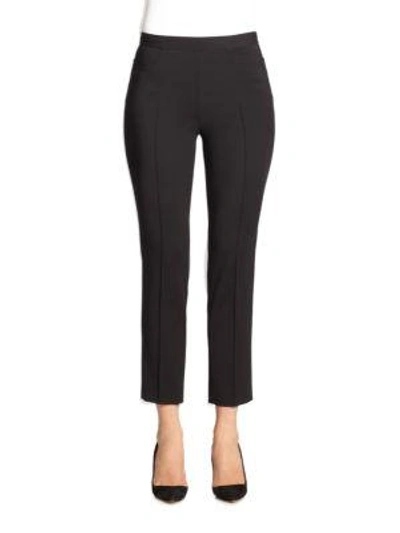 Akris Punto Ferry High-waist Straight-leg Cropped Jersey Trousers In Black  | ModeSens