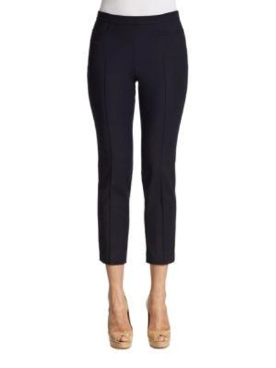 Shop Akris Punto Women's Franca Cotton Pants In Navy