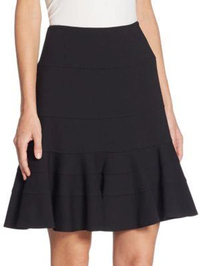 Shop Akris Punto Elements Jersey Flippy Skirt In Black