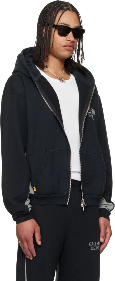 Gallery Dept. Versized Full-zip Sweatshirt In Black