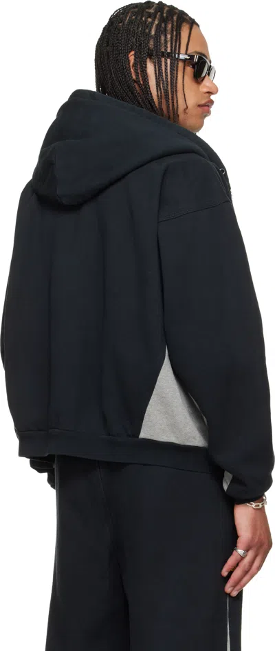 Gallery Dept. Versized Full-zip Sweatshirt In Black