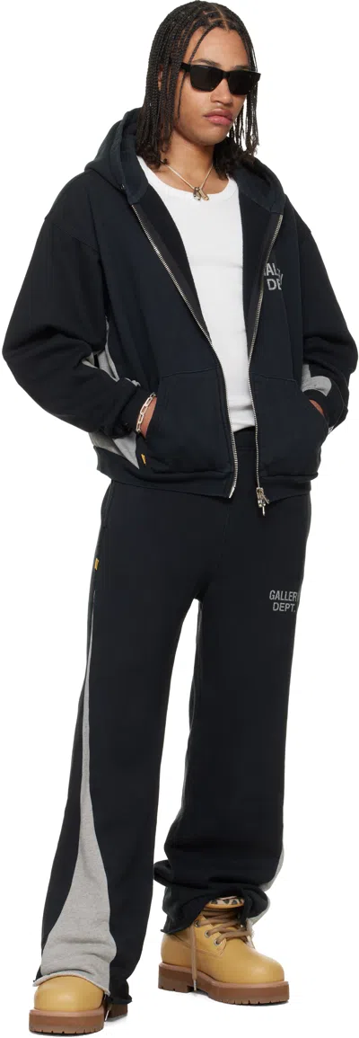 Gallery Dept. Versized Full-zip Sweatshirt In Black