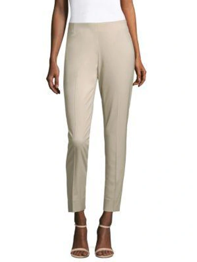 Shop Lafayette 148 Stanton Wool Pants In Khaki