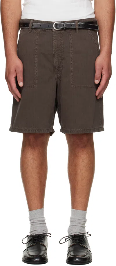 Jeanerica Genua Worker Chino Shorts 8 Chevron Brown