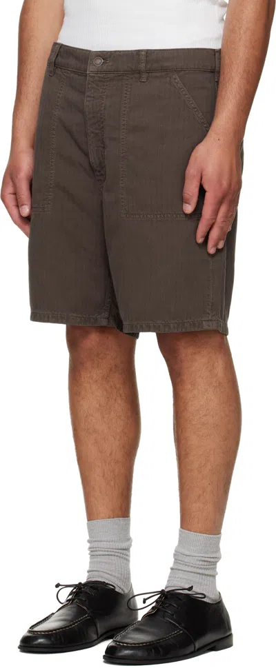 Jeanerica Genua Worker Chino Shorts 8 Chevron Brown
