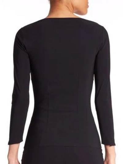 Shop La Petite Robe Di Chiara Boni Women's Katy Slit-front Top In Black