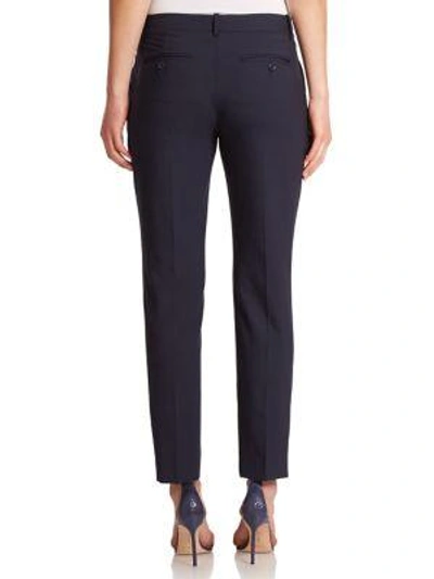 Shop Theory Testra Edition Stretch Cropped Pants In Deep Navy